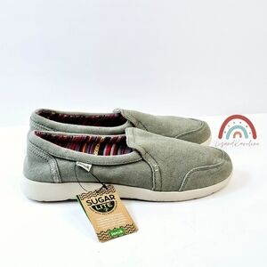 New! Sanuk Sidewalk Surfer Lite 2 SL Canvas Slip On Shoes